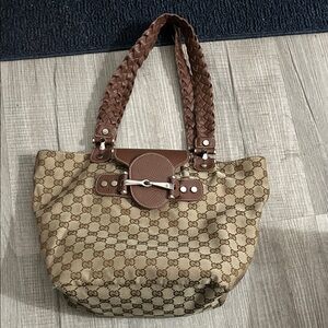 Brown Patterned Tote Bag